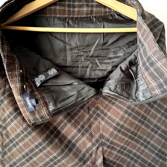Reitmans Plaid Brown skirt - Size 9 - Picture 4 of 5